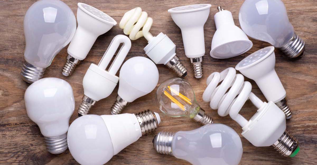 Unplugged lightbulbs sitting on a desk 